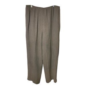 Renfrew Women’s Gray Dress Pants, Sz L Stretch Waist Zip/Hook Pockets Lined